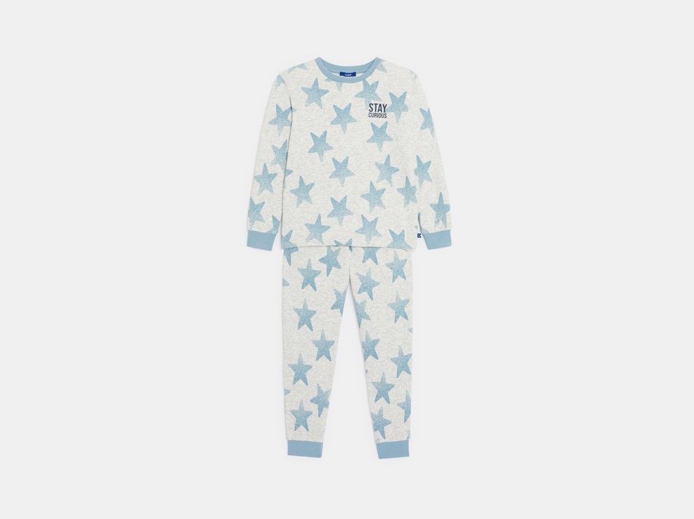 Pyjama étoilé 2 pièces gris Garçon 2