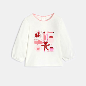 Langarmshirt Nanny in Rosa für kleine Mädchen