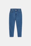 Jean à taille élastiquée bleu Fille