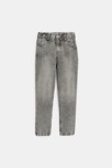 Jean à taille élastiquée gris Fille