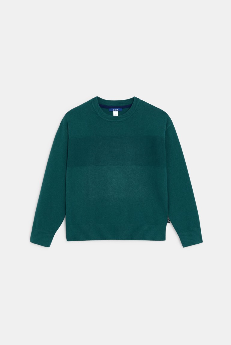 Pull Garçon Okaïdi Taille 8 Ans, Marron, Motifs Géométriques, Laine Mélangée, Chaud Pour L'hiver