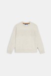 Pull col rond uni écru Garçon