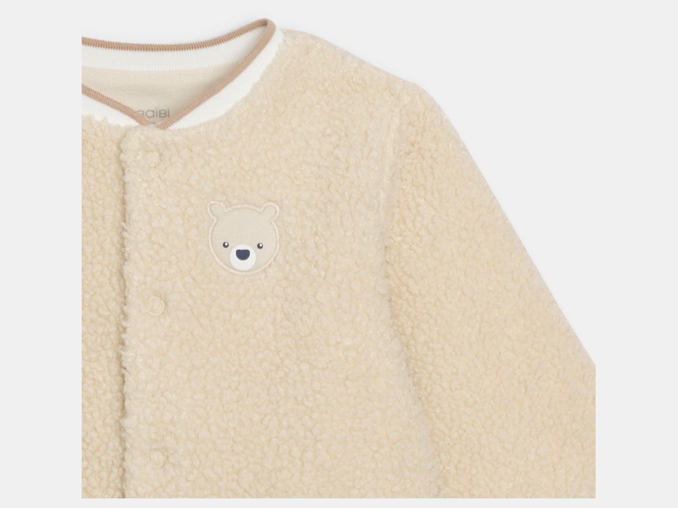 Fantovska bež vrhnja pižama za novorojenčke 2