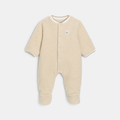 Surpyjama En Sherpa Beige Bébé Garçon Naissance - Taupe - 6M - OBAIBI
