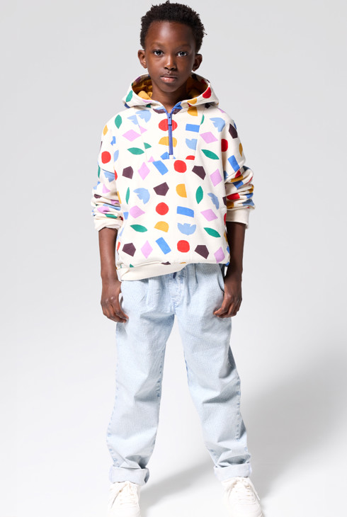 Felpa bianca con motivi M.LARRAIN X OKAIDI unisex 2