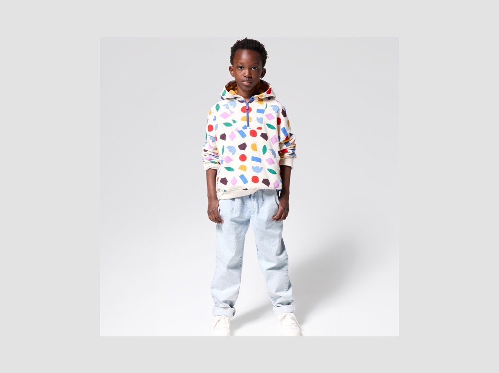 Sweatshirt weiß mit Motiven M.LARRAIN X OKAIDI Jungen oder Mädchen 2