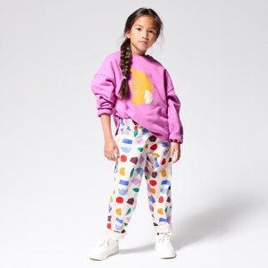 Sweatshirt violett Vogel M.LARRAIN X OKAIDI Jungen oder Mädchen