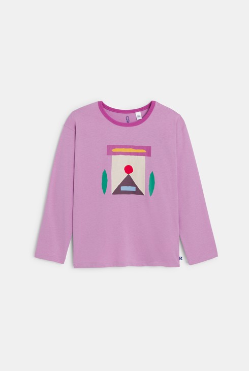 Langarm-T-Shirt MATIAS LARRIN in Mauve, unisex 1