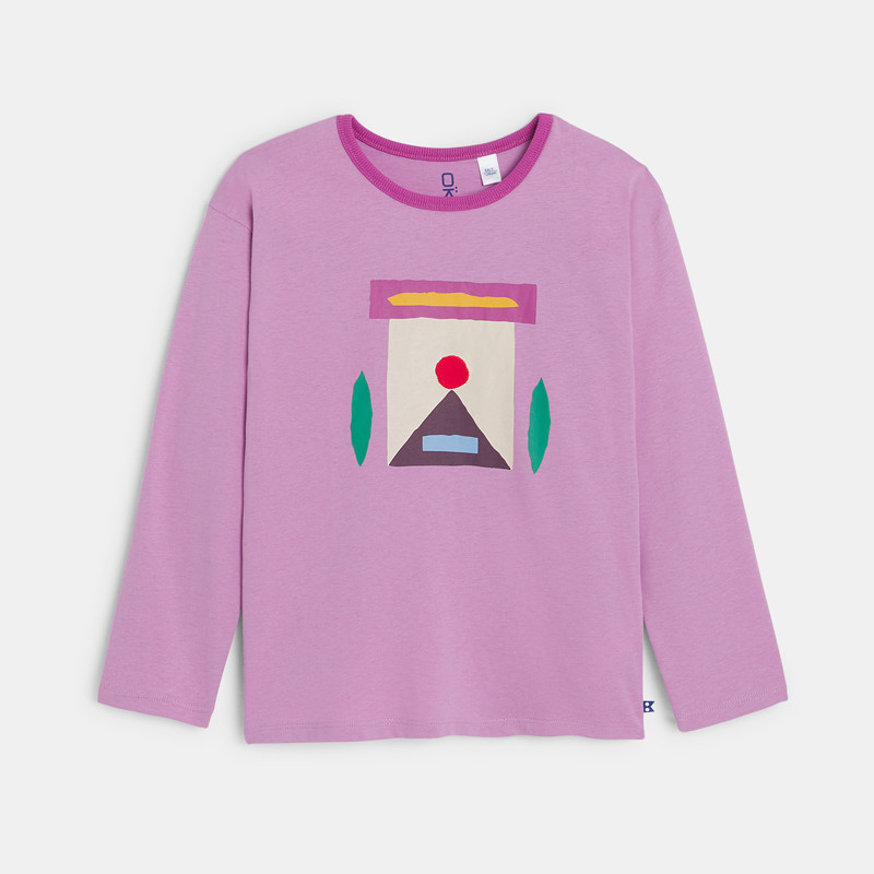 Langarm-T-Shirt MATIAS LARRIN in Mauve, unisex