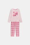 Pyjama 2 pièces cœur rose Fille
