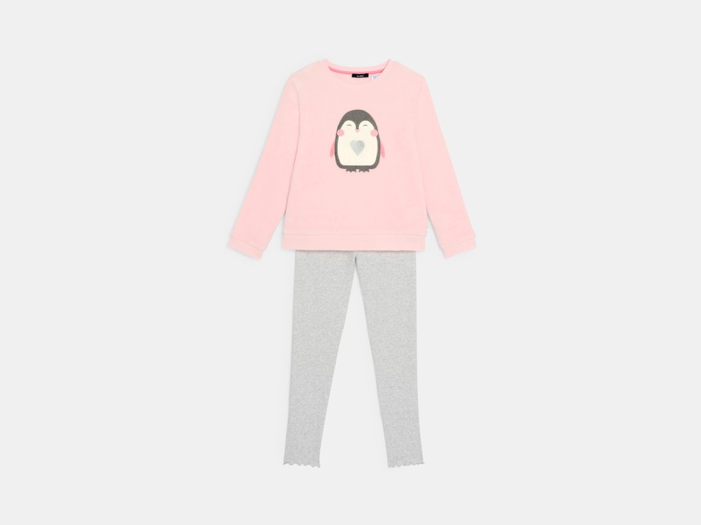 Ensemble de pyjama fille rose 1