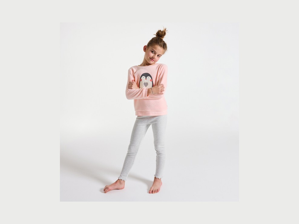 Ensemble de pyjama fille rose 1