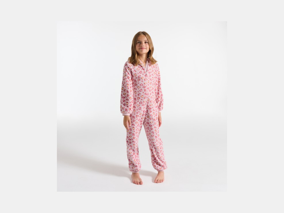 Ovarall rosa Leopardenmuster Mädchen 1