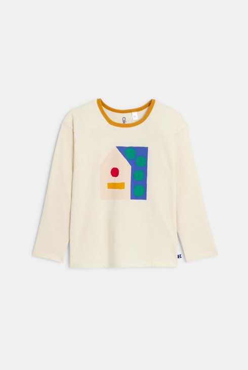 Langarm-T-Shirt MATIAS LARRIN in Beige, unisex 1