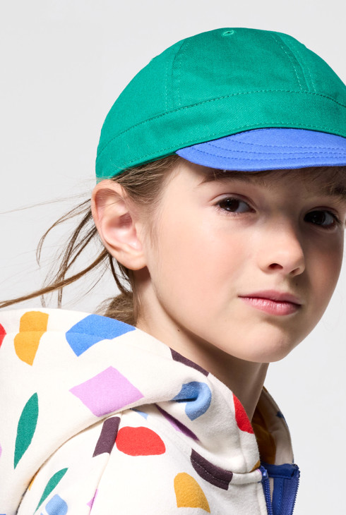 Grüne Colorblock-Kappe 1