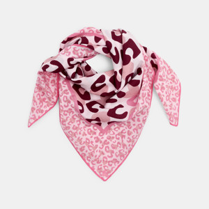 Foulard carré imprimé rose Fille