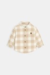 Surchemise doublée sherpa carreaux beige bébé garçon