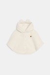 Cape à capuche en sherpa blanc bébé naissance mixte