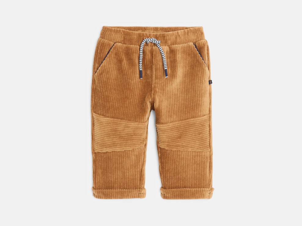 Samthose in Braun für kleine Jungen 2