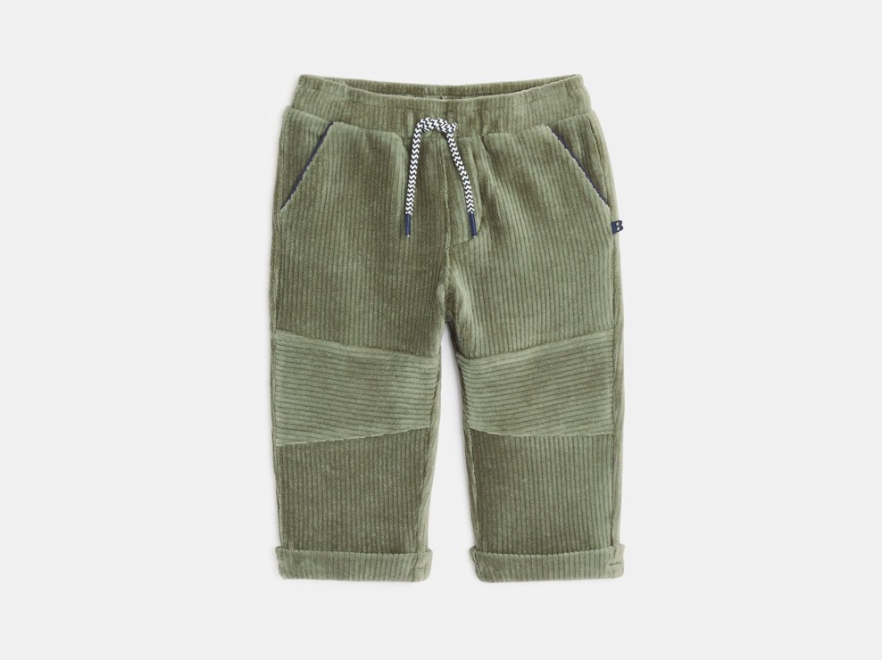 Pantalón terciopelo verde bebé niño 2