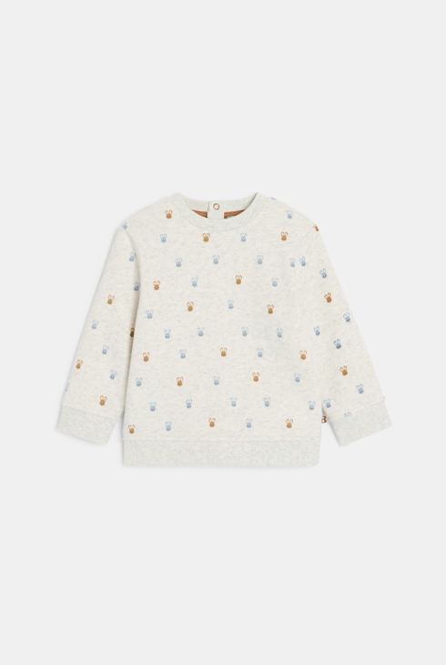 Pull maille lapin gris bébé garçon 1