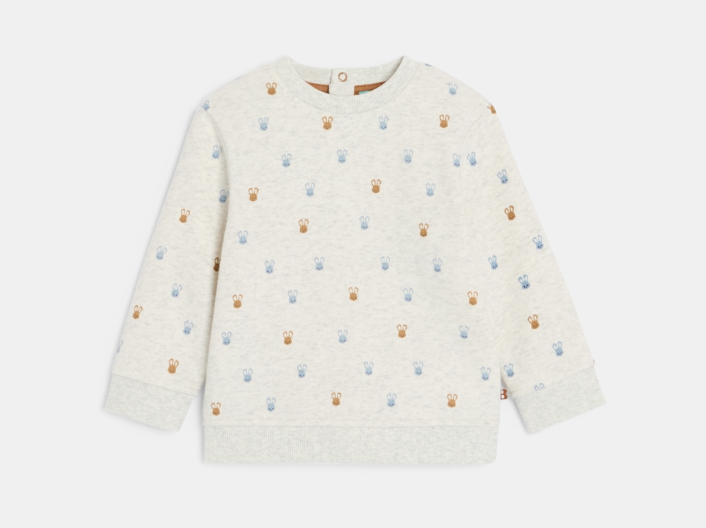 Jersey de punto conejo gris bebé niño 1