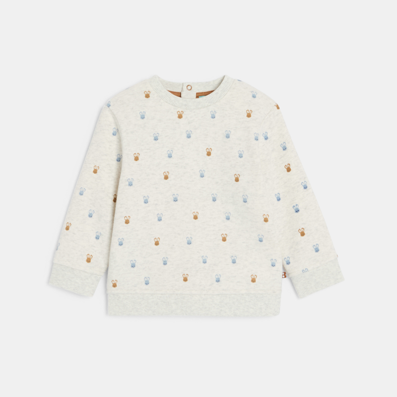 Sweatshirt Kaninchen grau Kleinkind Junge