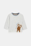 T-shirt manches longues lapin gris bébé garçon