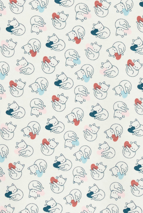 Blouse chats blanc bébé fille