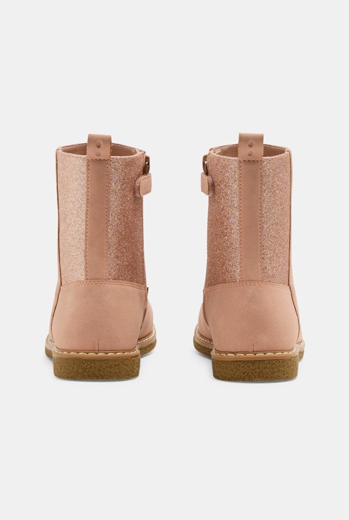 Glitzernde Boots mit Pelzbesatz in Rosa für Mädchen 2