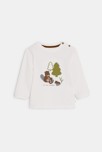 T-shirt nid d'abeille castor blanc bébé garçon