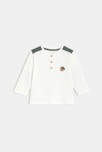 T-shirt manches longues blanc bébé garçon
