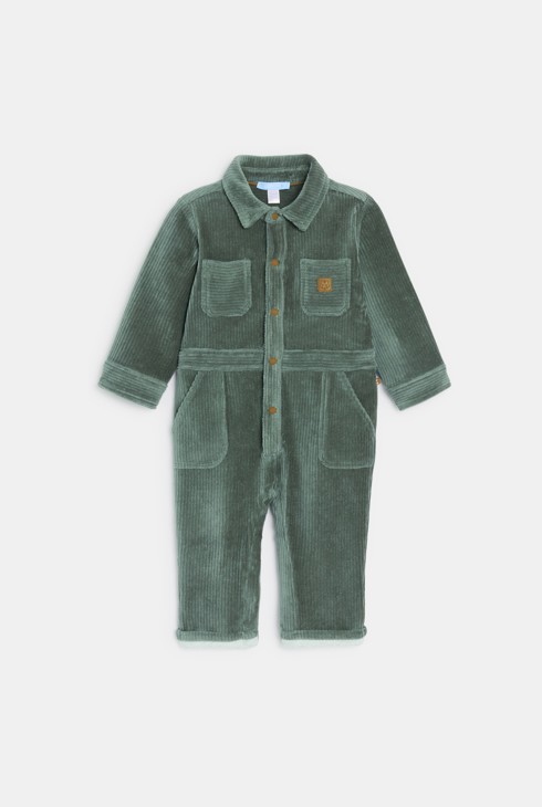 Langer Overall Cord grün Kleinkind Junge 2