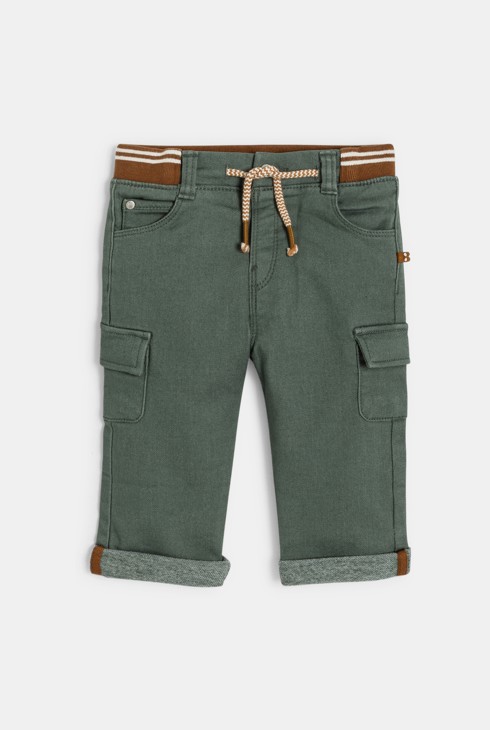 Pantaloni cargo verde per neonato 1