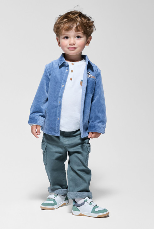 Pantalón cargo verde bebé niño 1