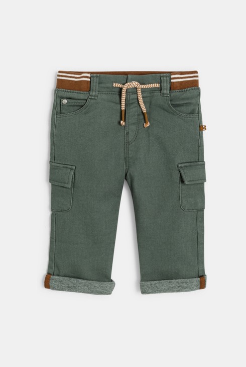 Pantalons cargo verd bebè nen 2