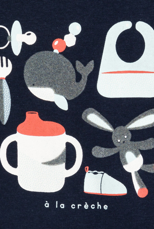 Mornarskoplava majica dugih rukava za jaslice dječake 2