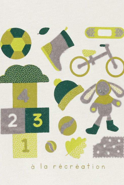 Bijela majica dugih rukava za tjelesni za dječake 2