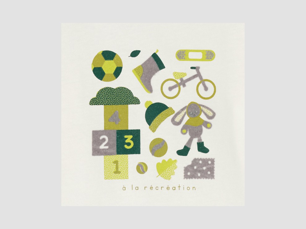 Wit T-shirt met lange mouwen voor babyjongens 2