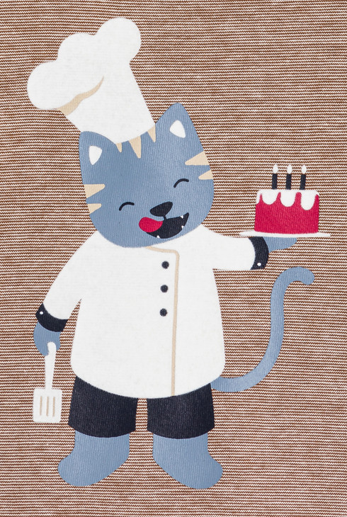 T-shirt à manches longues motif animal marron bébé garçon