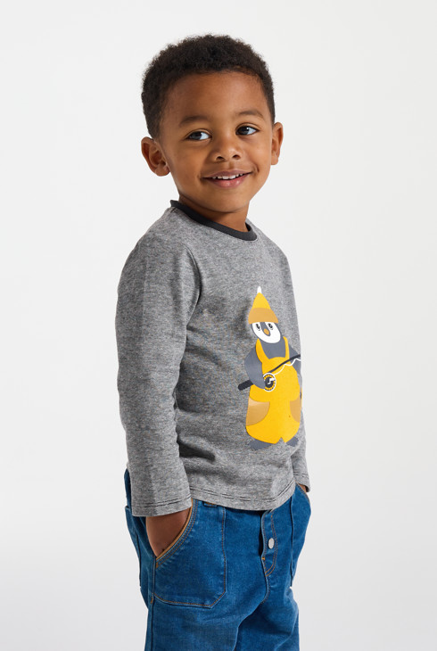 T-Shirt grau Tiermotiv Kleinkind Junge 2