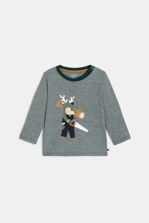 Samarreta de màniga llarga estampat animal bebè nen 2