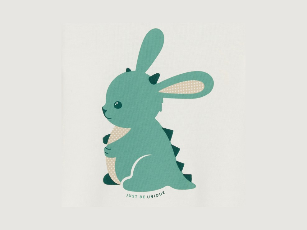 Biała koszulka z długim rękawem z motywem zwierzątka niemowlę chłopiec 2