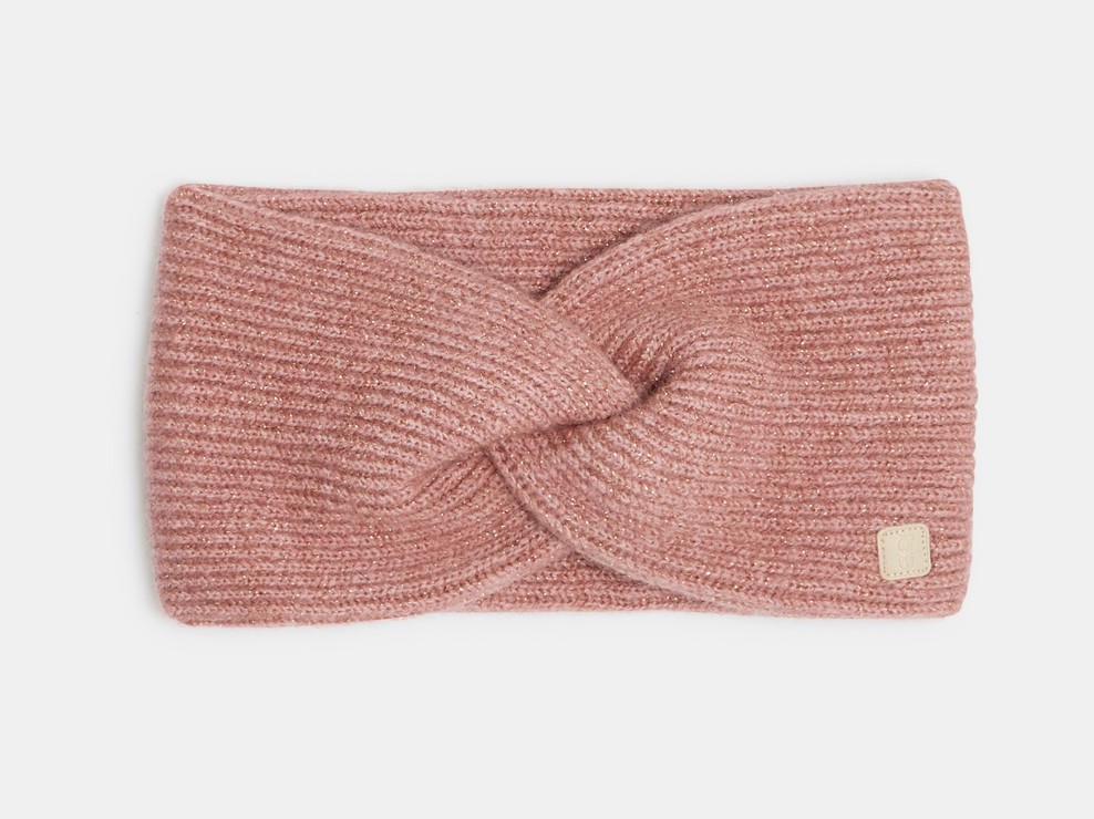 Snood noué maille tricot rose bébé fille 1