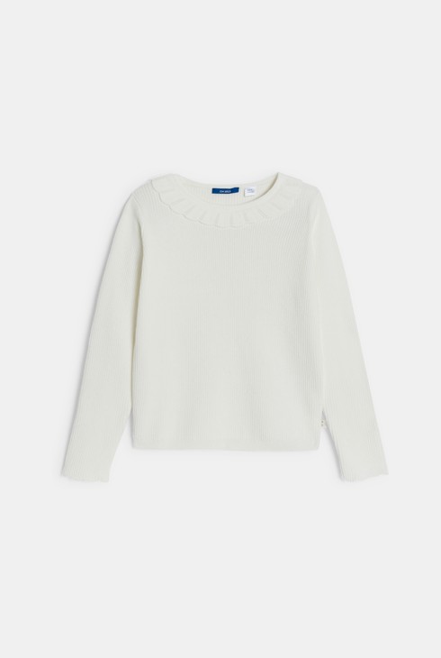 Pull blanc Fille 1