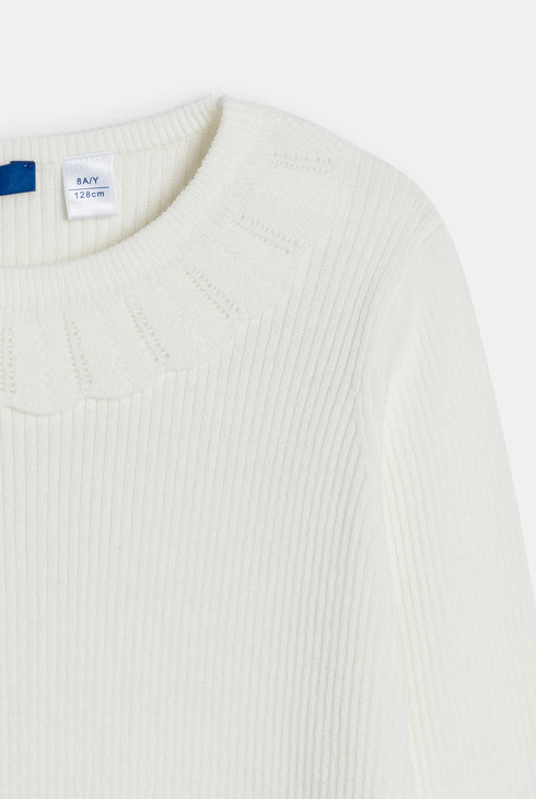 Pull blanc Fille