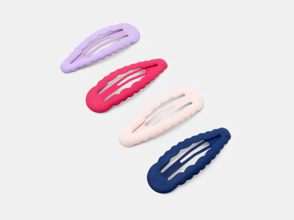 Barrettes nuages multicolores fille (lot de 4) 1