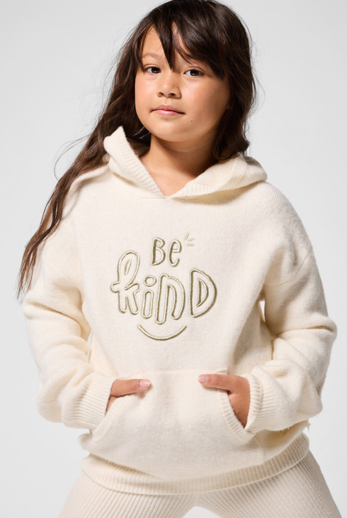 Kapuzenpulli in Weiß mit Aufschrift für Mädchen 2