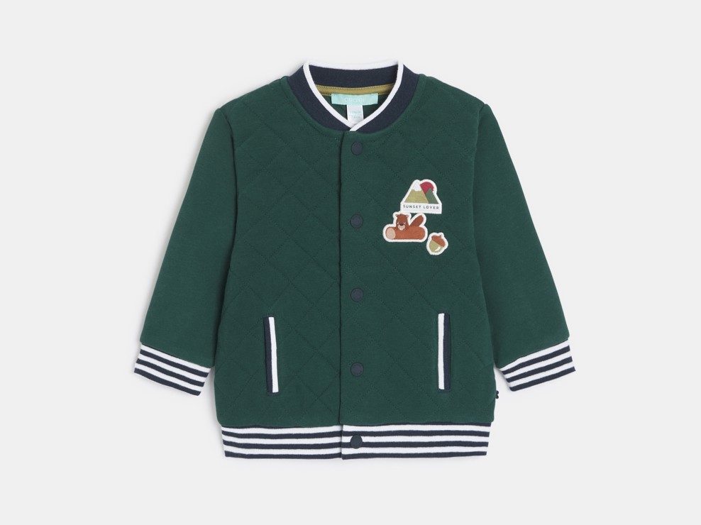 Blouson teddy matelassée vert bébé garçon 1