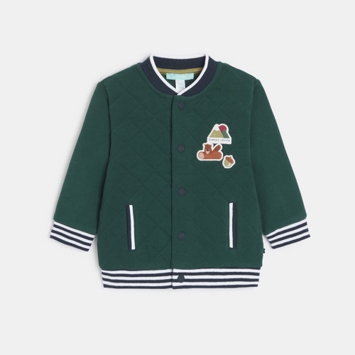 Blouson Teddy Matelassée Vert Bébé Garçon - Vert Pin - 12M - OBAIBI